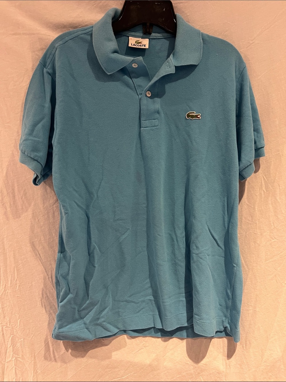 Lacoste Men’s Polo in Light Blue with Crocodile Logo